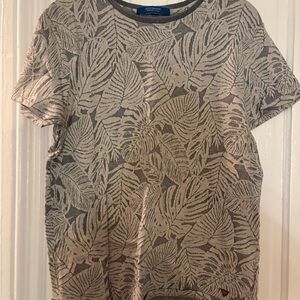 Scotch & Soda Gray Patterned T-Shirt